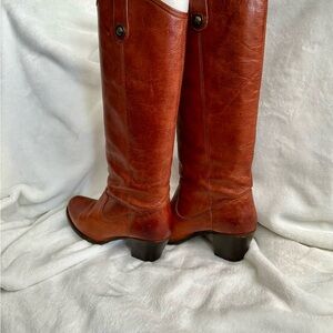Frye Jackie Button Tall Leather Heeled Boot